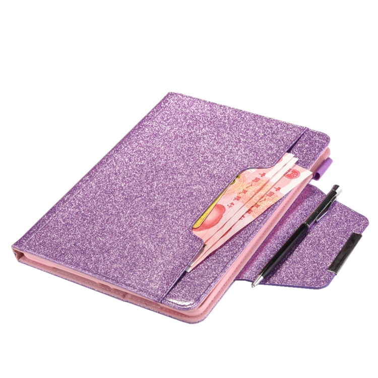 For iPad Pro 13 2024 Glitter Metal Buckle Leather Smart Tablet Case(Purple) - iPad Pro 13 2024 Cases by buy2fix | Online Shopping UK | buy2fix