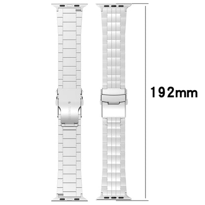 For Apple Watch Series 3 42mm Armor 5-bead Titanium Watch Band(Black) - Watch Bands by buy2fix | Online Shopping UK | buy2fix