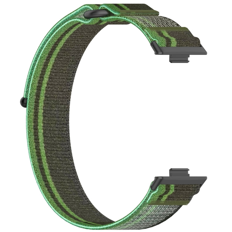 For Huawei Watch Fit3 Loop Nylon Watch Band(Dark Green) - Watch Bands by buy2fix | Online Shopping UK | buy2fix