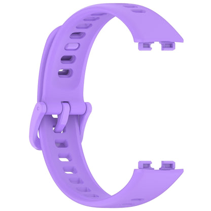 For Huawei Band 9 / 9 NFC / 8 / 8 NFC Nail Button Glossy Silicone Watch Band(Purple) - Watch Bands by buy2fix | Online Shopping UK | buy2fix