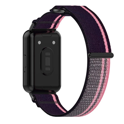 For Samsung Galaxy Fit 3 Loop Nylon Watch Band(Pink Purple) - Watch Bands by buy2fix | Online Shopping UK | buy2fix