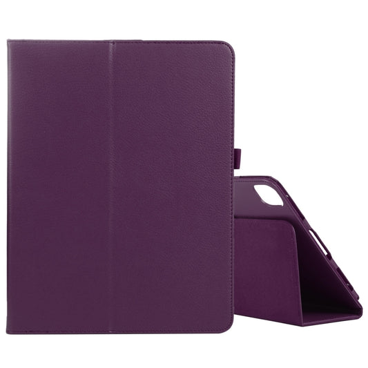 For iPad Air 11 2024 Litchi Texture Solid Color Leather Tablet Case(Purple) - iPad Air 11 2024 Cases by buy2fix | Online Shopping UK | buy2fix