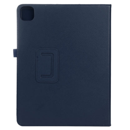 For iPad Pro 11 2024 Litchi Texture Solid Color Leather Tablet Case(Dark Blue) - iPad Pro 11 2024 Cases by buy2fix | Online Shopping UK | buy2fix