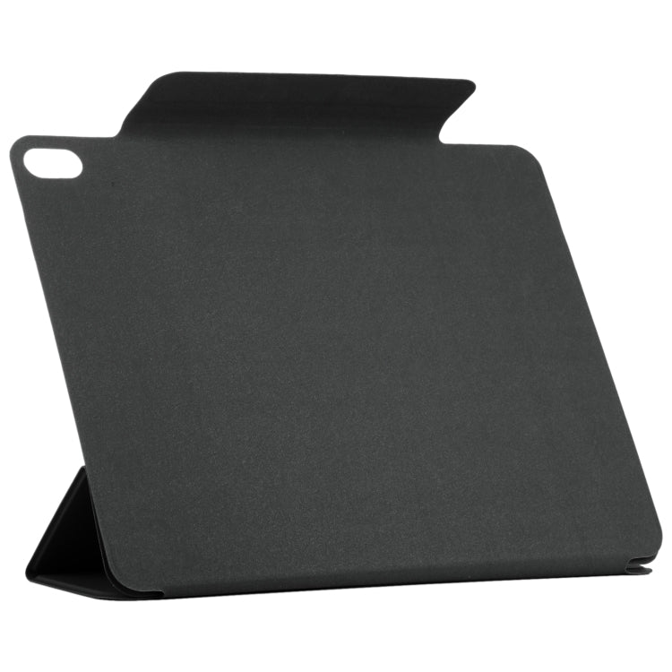 For iPad Air 11 2024 Double-sided Clip Fixed Buckle Magnetic PU Leather Smart Tablet Case(Black) - iPad Air 11 2024 Cases by buy2fix | Online Shopping UK | buy2fix