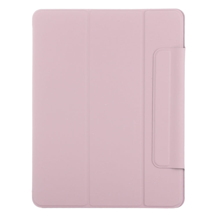 For iPad Air 11 2024 Double-sided Clip Fixed Buckle Magnetic PU Leather Smart Tablet Case(Rose Gold) - iPad Air 11 2024 Cases by buy2fix | Online Shopping UK | buy2fix