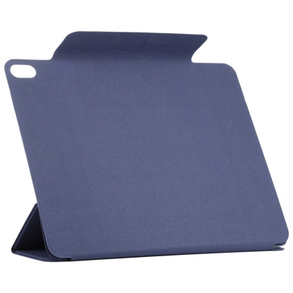 For iPad Air 13 2024 Double-sided Clip Fixed Buckle Magnetic PU Leather Smart Tablet Case(Dark Blue) - iPad Air 13 2024 Cases by buy2fix | Online Shopping UK | buy2fix