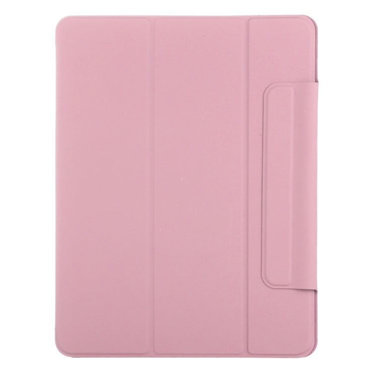 For iPad Air 13 2024 Double-sided Clip Fixed Buckle Magnetic PU Leather Smart Tablet Case(Light Pink) - iPad Air 13 2024 Cases by buy2fix | Online Shopping UK | buy2fix