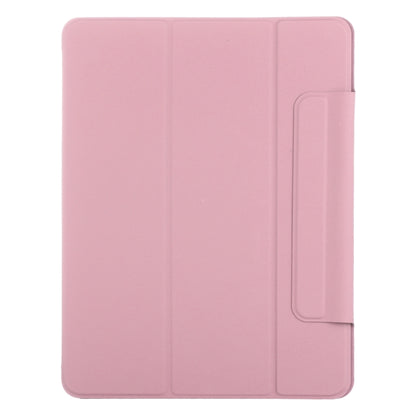 For iPad Air 13 2024 Double-sided Clip Fixed Buckle Magnetic PU Leather Smart Tablet Case(Light Pink) - iPad Air 13 2024 Cases by buy2fix | Online Shopping UK | buy2fix