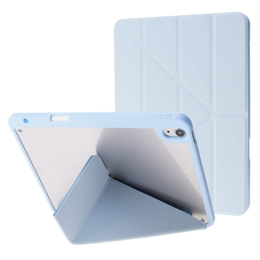 For iPad Air 11 2025 / 2024 Deformation Transparent Acrylic Leather Tablet Case(Light Blue) - iPad Air 11 2025 / 2024 Cases by buy2fix | Online Shopping UK | buy2fix