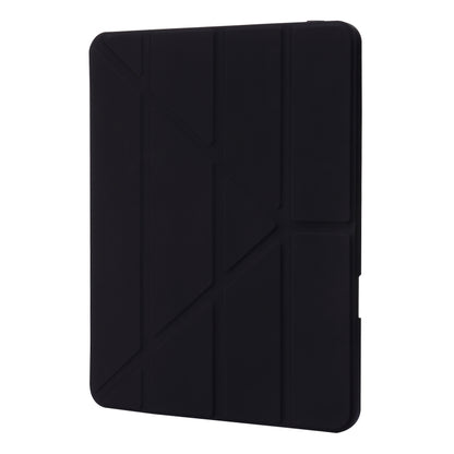 For iPad Pro 11 2024 Deformation Transparent Acrylic Leather Tablet Case(Black) - iPad Pro 11 2024 Cases by buy2fix | Online Shopping UK | buy2fix