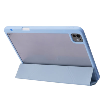 For iPad Pro 11 2024 Deformation Transparent Acrylic Leather Tablet Case(Grey) - iPad Pro 11 2024 Cases by buy2fix | Online Shopping UK | buy2fix