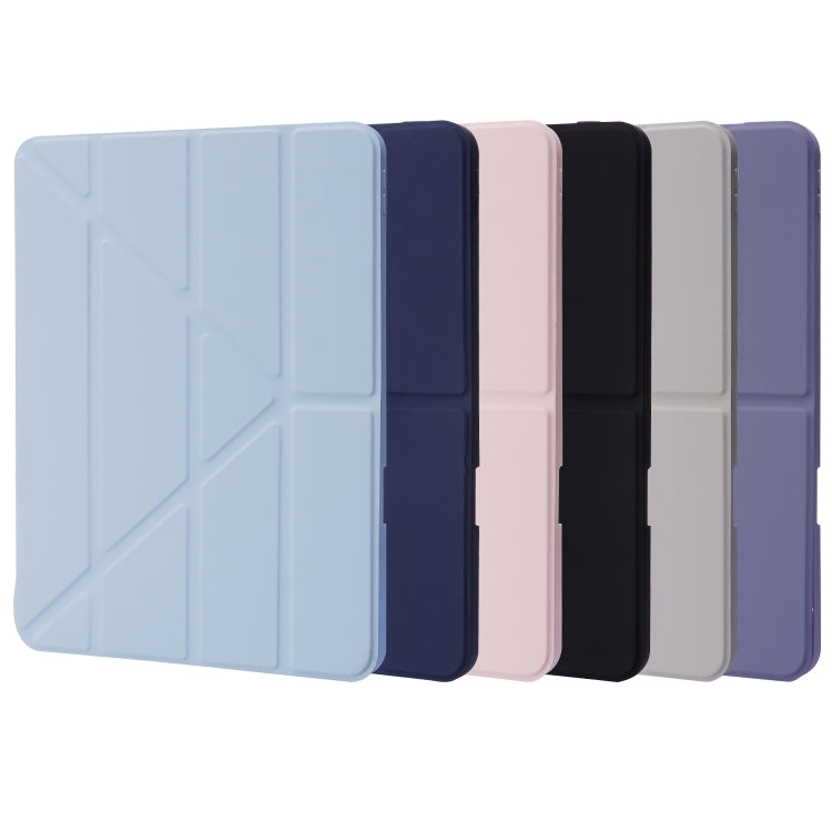 For iPad Air 11 2024 Deformation Transparent Acrylic Leather Tablet Case(Light Blue) - iPad Air 11 2024 Cases by buy2fix | Online Shopping UK | buy2fix