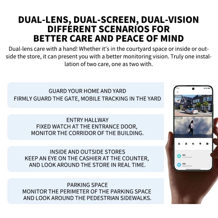 Xiaomi CW500 Dual Camera 8MP Outdoor IP66 Waterproof Support AI Detection Two-Way Voice WiFi Camera, US Plug(White) - Wireless Camera by Xiaomi | Online Shopping UK | buy2fix