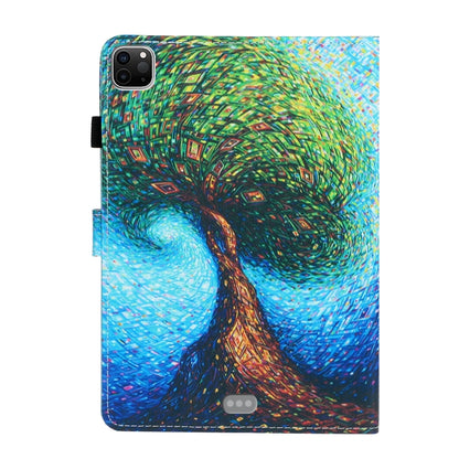 For iPad Pro 11 2024 Coloured Drawing Stitching Smart Leather Tablet Case(Abstract Tree) - iPad Pro 11 2024 Cases by buy2fix | Online Shopping UK | buy2fix