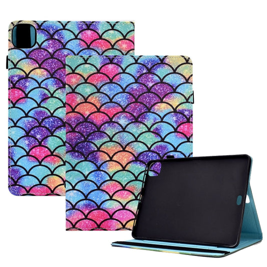 For iPad Pro 11 2024 Painted Elastic Band Smart Leather Tablet Case(Wavy Pattern) - iPad Pro 11 2024 Cases by buy2fix | Online Shopping UK | buy2fix