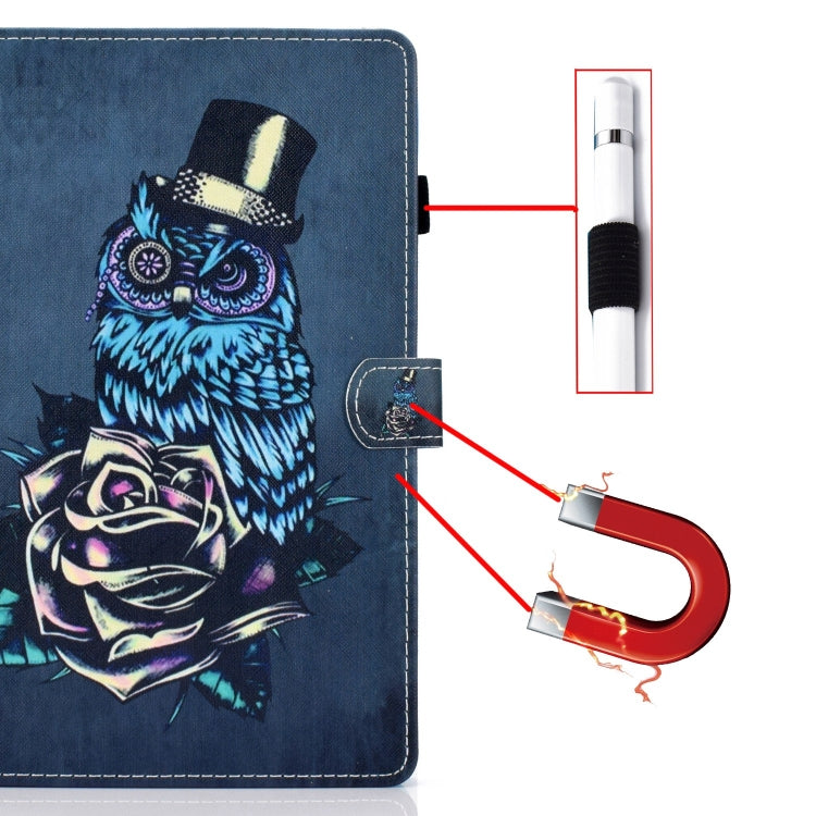 For iPad Pro 11 2024 Painted Stitching Smart Leather Tablet Case(Owl) - iPad Pro 11 2024 Cases by buy2fix | Online Shopping UK | buy2fix