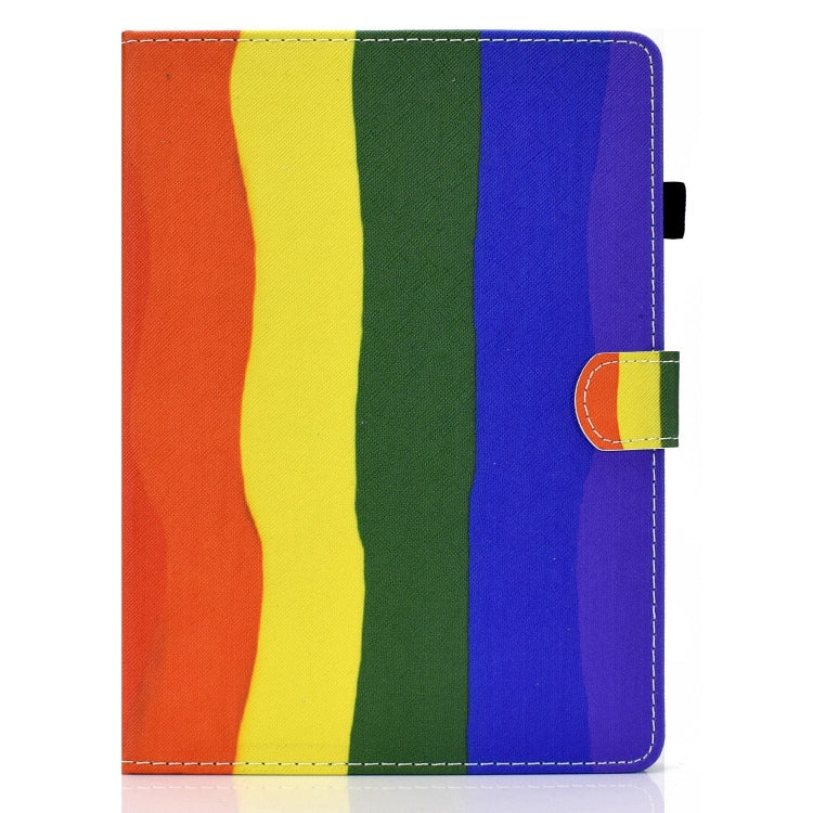 For iPad Pro 11 2024 Painted Stitching Smart Leather Tablet Case(Rainbow) - iPad Pro 11 2024 Cases by buy2fix | Online Shopping UK | buy2fix