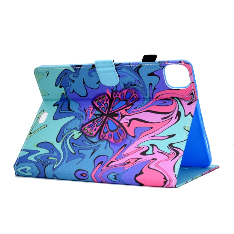 For iPad Pro 11 2024 Colored Drawing Sewing Smart Leather Tablet Case(Little Butterfly) - iPad Pro 11 2024 Cases by buy2fix | Online Shopping UK | buy2fix