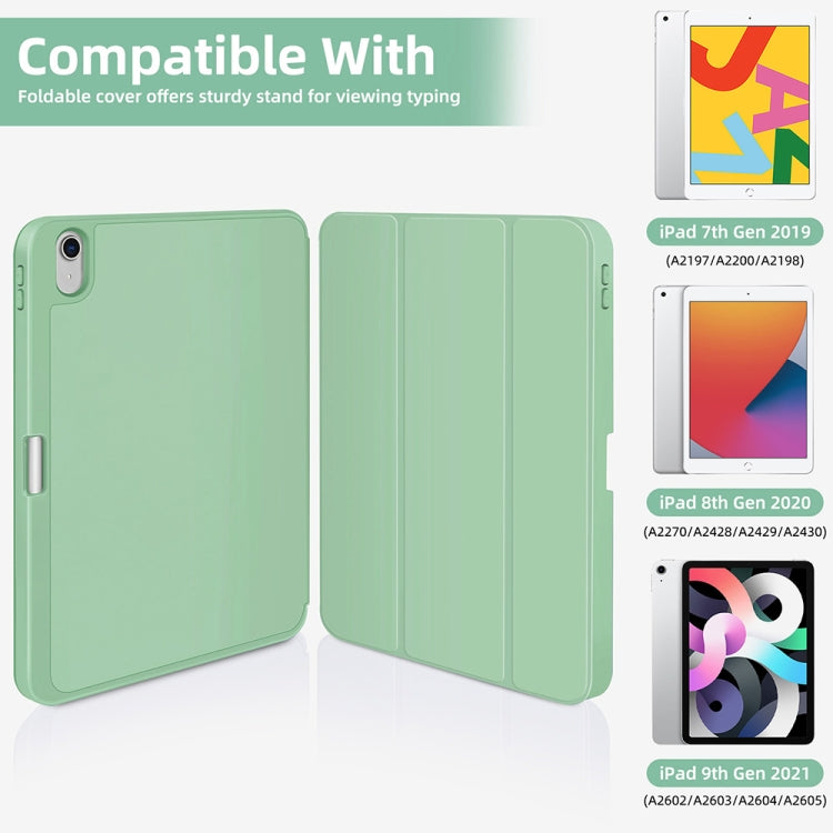 For iPad Air 11 2024 3-fold TPU Smart Leather Tablet Case with Pen Slot(Green) - iPad Air 11 2024 Cases by buy2fix | Online Shopping UK | buy2fix