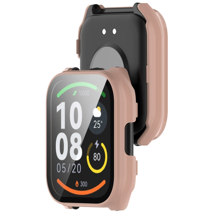 For Xiaomi HayLou Smart Watch 2 Pro PC + Tempered Film Integrated Watch Protective Case(Pink) - Watch Cases by buy2fix | Online Shopping UK | buy2fix