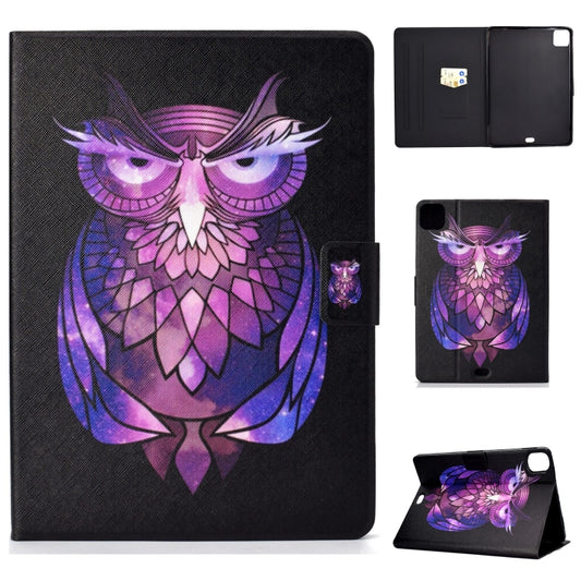 For iPad Pro 11 2024 Voltage Colored Drawing Smart Leather Tablet Case(Owl) - iPad Pro 11 2024 Cases by buy2fix | Online Shopping UK | buy2fix