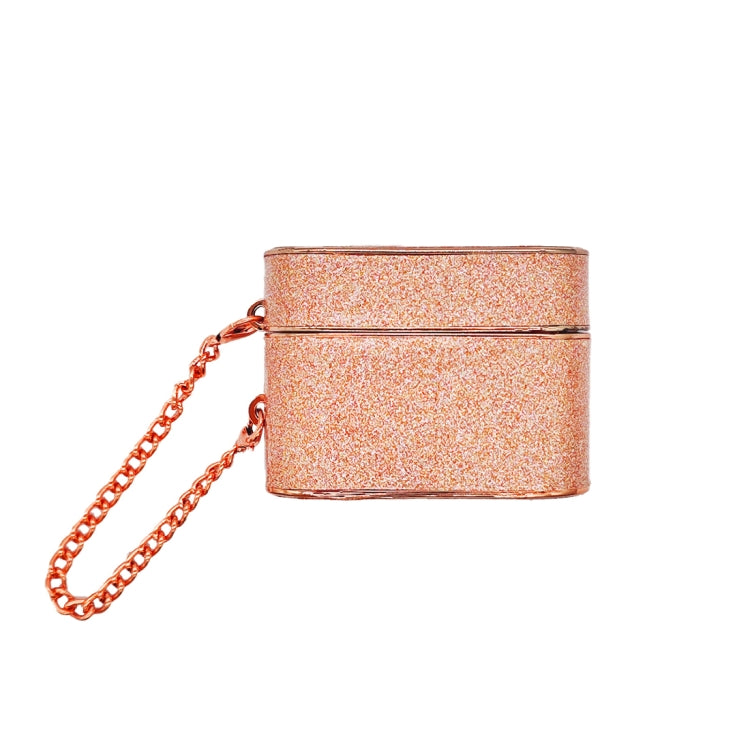 For AirPods Pro 2 Cylindrical Glitter Leather Texture Bluetooth Earphone Protective Case(Rose Gold) - For AirPods Pro 2 by buy2fix | Online Shopping UK | buy2fix