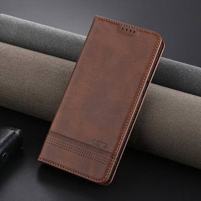 For OnePlus Nord CE4 AZNS Magnetic Calf Texture Flip Leather Phone Case(Dark Brown) - OnePlus Cases by AZNS | Online Shopping UK | buy2fix