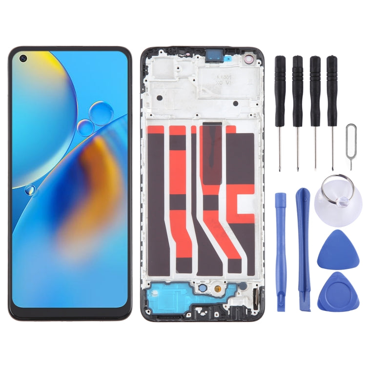 For OPPO A74 4G OLED LCD Screen Digitizer Full Assembly with Frame - LCD Screen by buy2fix | Online Shopping UK | buy2fix