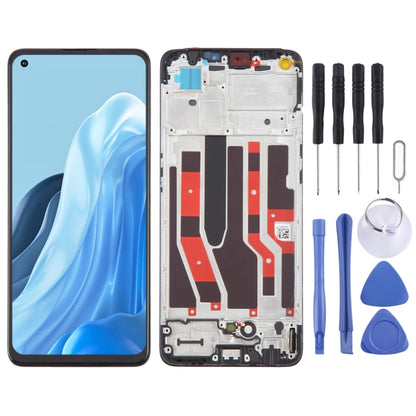 For OPPO Reno7 4G OLED LCD Screen Digitizer Full Assembly with Frame - LCD Screen by buy2fix | Online Shopping UK | buy2fix