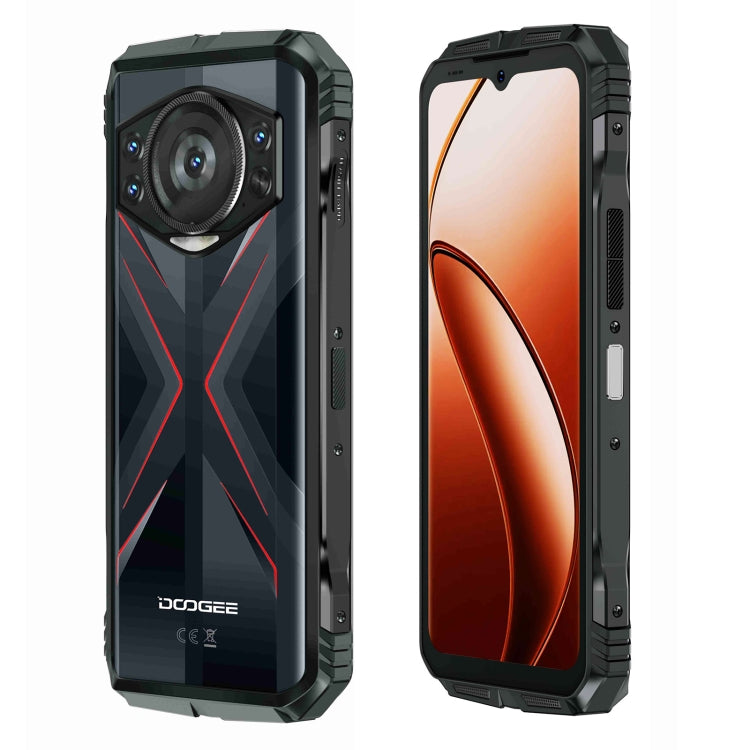 DOOGEE S118 Rugged Phone, 8GB+512GB, 6.58 inch Android 14 MediaTek Helio G99 Octa Core, Network: 4G, OTG, NFC(Black Red) - DOOGEE by DOOGEE | Online Shopping UK | buy2fix