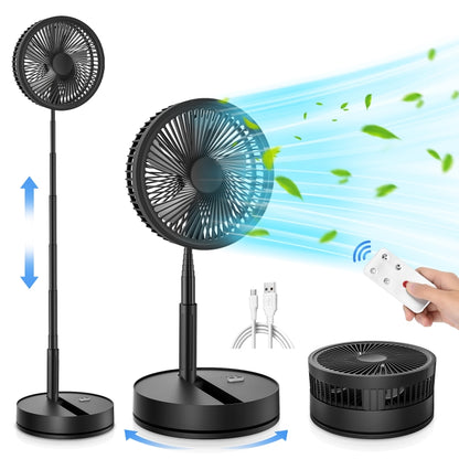 F9 Folding Adjustable Height Desktop Electric Fan(Black) - Electric Fans by buy2fix | Online Shopping UK | buy2fix