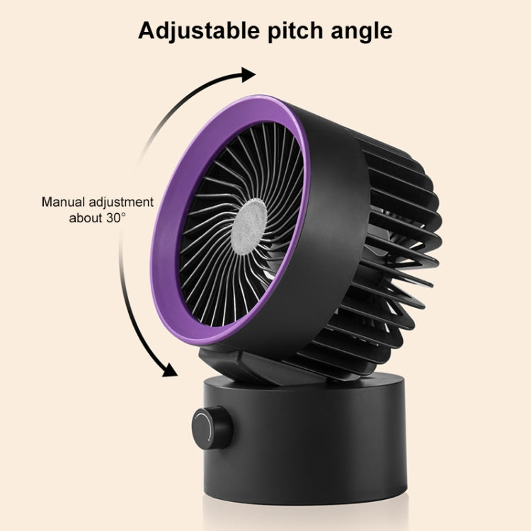 TGVIS LLD-F87 Desktop Circulating Fan Plug-in Version(Grey Purple) - Electric Fans by TGVIS | Online Shopping UK | buy2fix