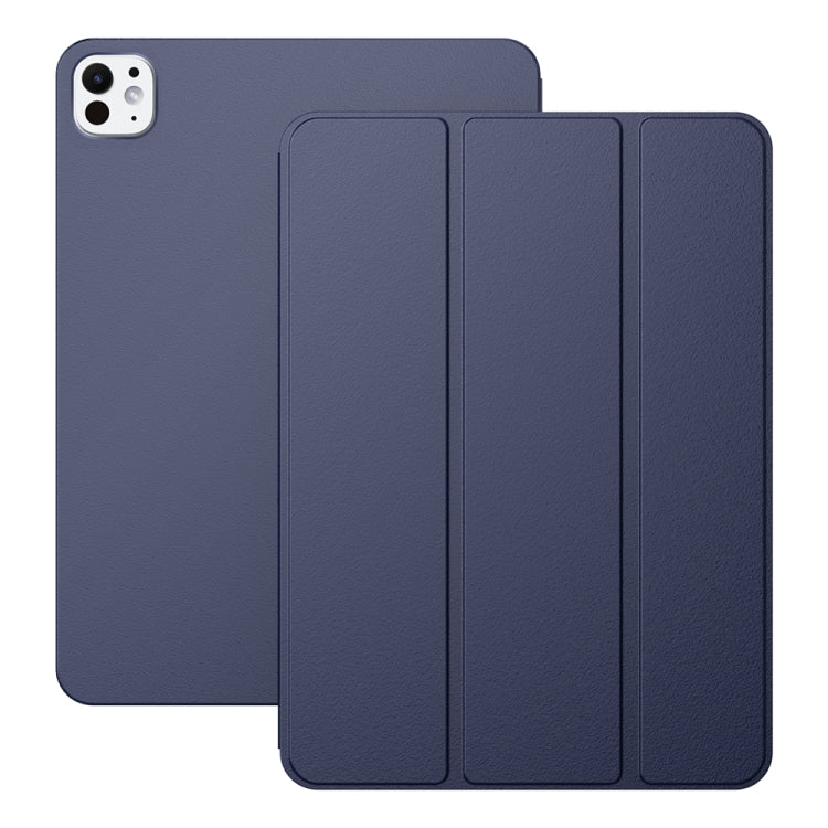 For iPad Pro 11 2024 Ultra-thin Double-sided Clip Magnetic Smart Tablet Case(Dark Blue) - iPad Pro 11 2024 Cases by buy2fix | Online Shopping UK | buy2fix