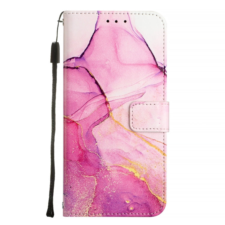 For Google Pixel 9 PT003 Marble Pattern Flip Leather Phone Case(Pink Purple Gold) - Google Cases by buy2fix | Online Shopping UK | buy2fix