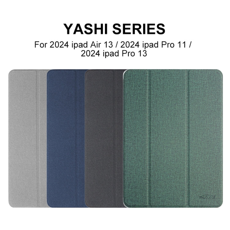 For iPad Pro 11 2024 Mutural YASHI Series Tablet Leather Smart Case(Black) - More iPad Cases by Mutural | Online Shopping UK | buy2fix