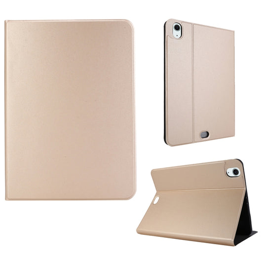 For iPad Air 13 2024 Stretch Voltage Plain Leather Smart Tablet Case(Gold) - iPad Air 13 2024 Cases by buy2fix | Online Shopping UK | buy2fix