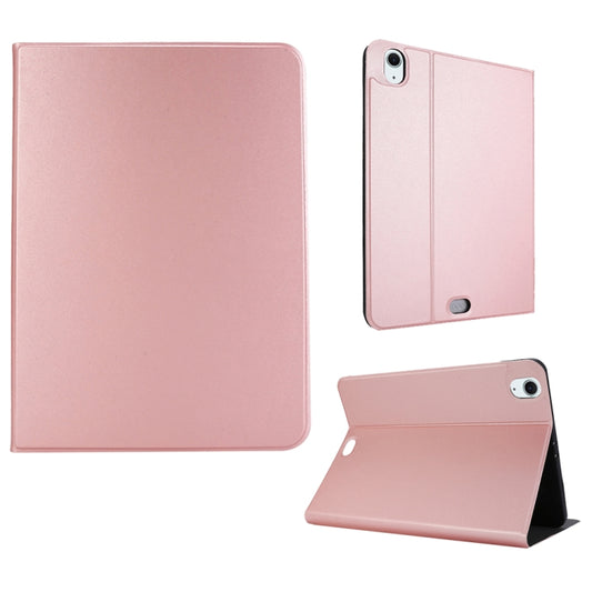 For iPad Air 13 2024 Stretch Voltage Plain Leather Smart Tablet Case(Rose Gold) - iPad Air 13 2024 Cases by buy2fix | Online Shopping UK | buy2fix