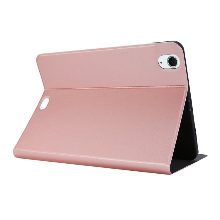 For iPad Air 11 2024 Stretch Voltage Plain Leather Smart Tablet Case(Rose Gold) - iPad Air 11 2024 Cases by buy2fix | Online Shopping UK | buy2fix