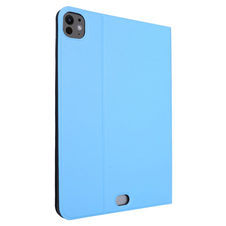 For iPad Pro 11 2024 Stretch Voltage Plain Leather Smart Tablet Case(Light Blue) - iPad Pro 11 2024 Cases by buy2fix | Online Shopping UK | buy2fix