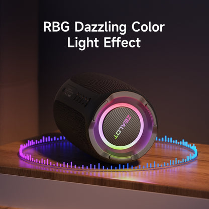 Zealot S61M RGB Rhythmic Light Karaoke Wireless Speaker, Style:Dual Mic(Black) - Desktop Speaker by ZEALOT | Online Shopping UK | buy2fix