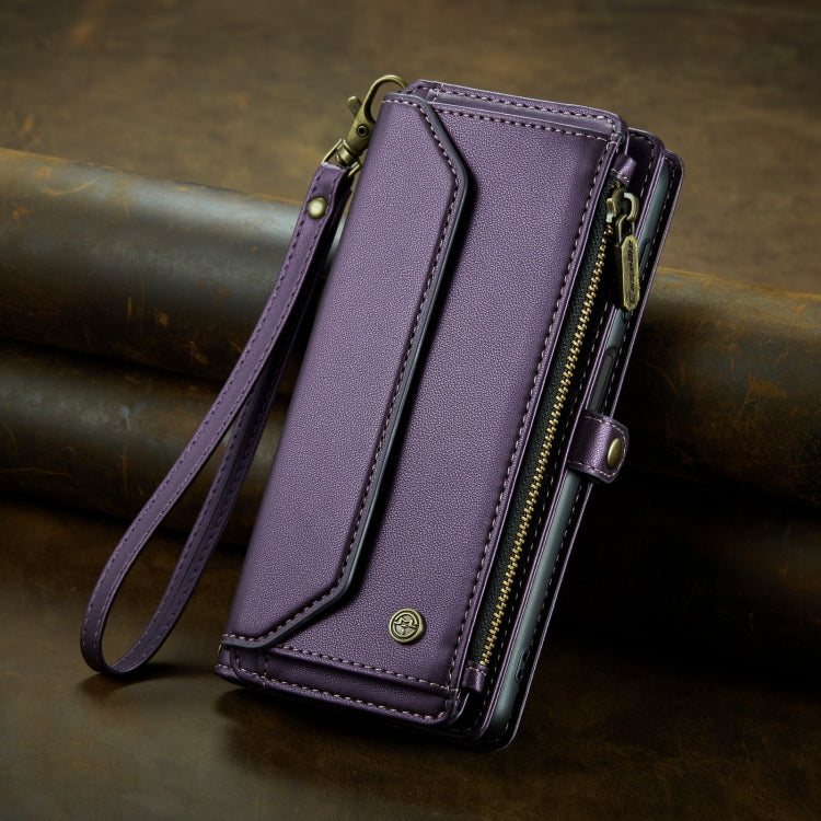 For Samsung Galaxy S23 5G CaseMe C36 Card Slots Zipper Wallet RFID Anti-theft Leather Phone Case(Purple) - Galaxy S23 5G Cases by CaseMe | Online Shopping UK | buy2fix