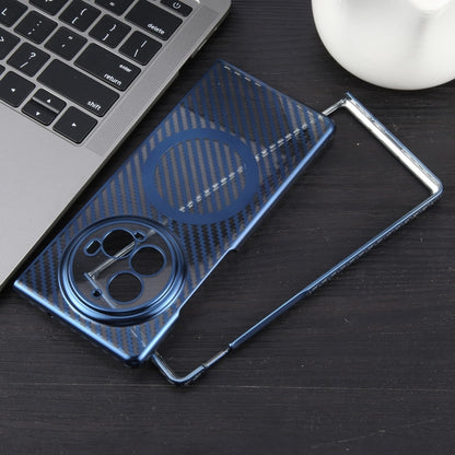 For vivo X Fold3 Pro 6D Plated Carbon Fiber Clear Magsafe PC Phone Case(Dream Blue) - vivo Cases by buy2fix | Online Shopping UK | buy2fix