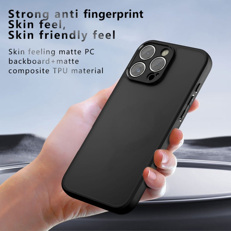 For iPhone 16 Plus Armor Precise Hole PC Hybrid TPU Phone Case(Frosted Black) - iPhone 16 Plus Cases by buy2fix | Online Shopping UK | buy2fix