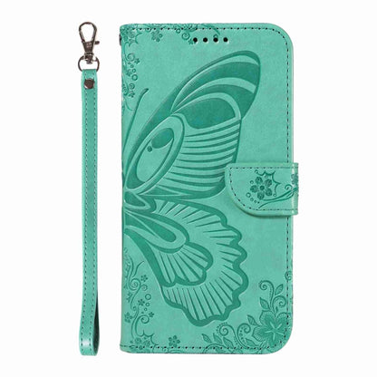 For OnePlus 12 Swallowtail Butterfly Embossed Leather Phone Case(Green) - OnePlus Cases by buy2fix | Online Shopping UK | buy2fix