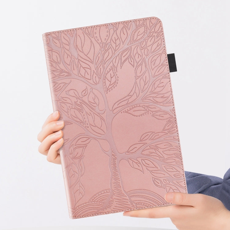 For iPad Pro 13 2024 Tree Life Series Embossed Smart Leather Tablet Case(Rose Gold) - iPad Pro 13 2024 Cases by buy2fix | Online Shopping UK | buy2fix