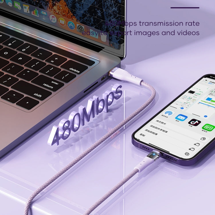 ROCK G20 1.5m 100W 3 in 1 USB-C / Type-C Fast Charging Data Cable(Purple) - Multifunctional Cable by ROCK | Online Shopping UK | buy2fix