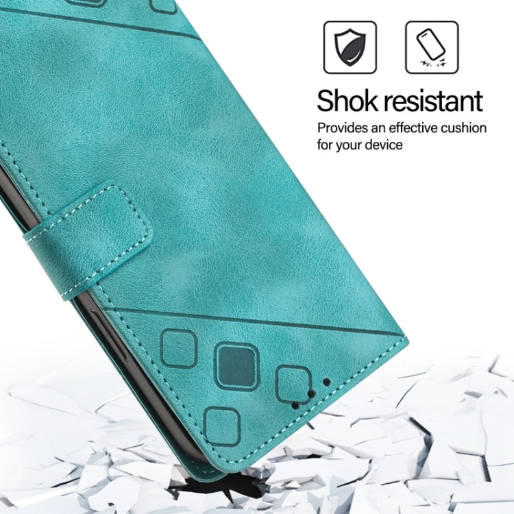 For Blackview A53 Skin Feel Embossed Leather Phone Case(Green) - More Brand by buy2fix | Online Shopping UK | buy2fix