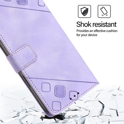 For Blackview Color 8 Skin Feel Embossed Leather Phone Case(Light Purple) - More Brand by buy2fix | Online Shopping UK | buy2fix