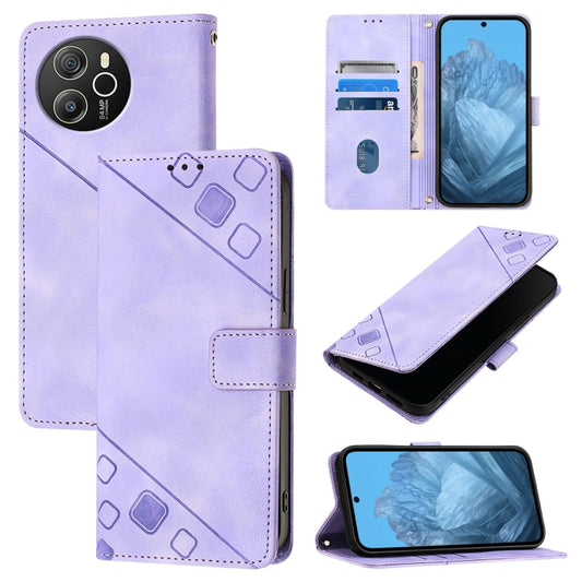 For Blackview Shark 8 Skin Feel Embossed Leather Phone Case(Light Purple) - More Brand by buy2fix | Online Shopping UK | buy2fix