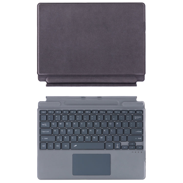 For Microsoft Surface Pro 10 / Pro 9 2089D Backlight Wireless Bluetooth Keyboard Leather Case with Touchpad(Grey) - Wireless Keyboard by buy2fix | Online Shopping UK | buy2fix